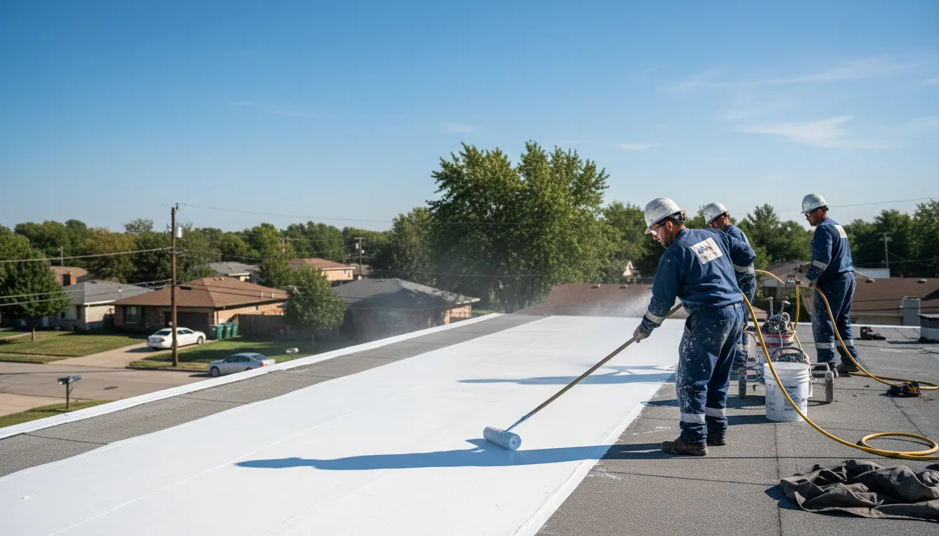 Commercial roof coating in Maunie, IL near me